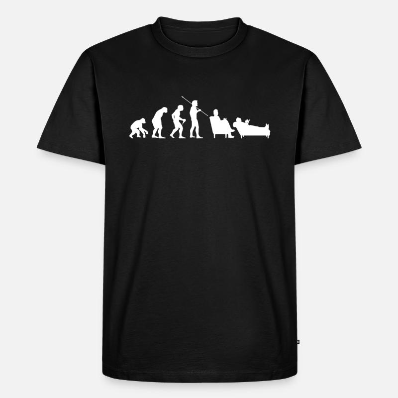 Psychologe Evolution - Männer Premium Bio T-Shirt - Schwarz