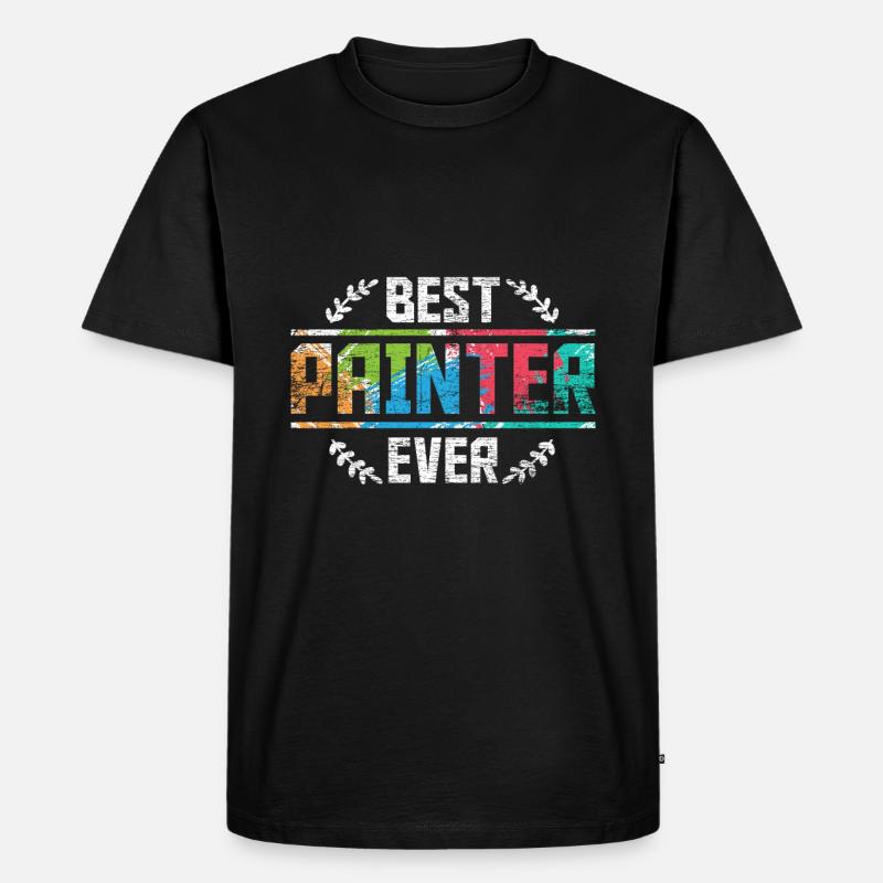 Maler Held - Männer Premium Bio T-Shirt - Schwarz