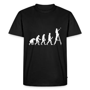 Evolution du peintre - T-shirt Premium bio Homme - noir - Devant - Nico (187cm)