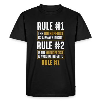 Orthopedist error - Men's Premium Organic T-Shirt - black - Front - Nico (187cm)