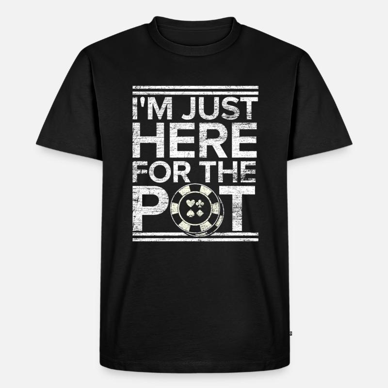 Poker - Männer Premium Bio T-Shirt - Schwarz