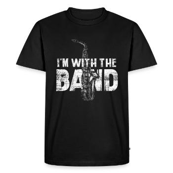 Groupe de saxophone - T-shirt Premium bio Homme - noir - Devant - Nico (187cm)