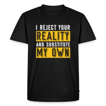 Réalité de la philosophie - T-shirt Premium bio Homme - noir - Devant - Nico (187cm)