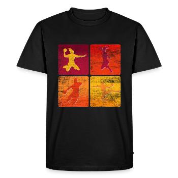 Équipe de handball - T-shirt Premium bio Homme - noir - Devant - Nico (187cm)