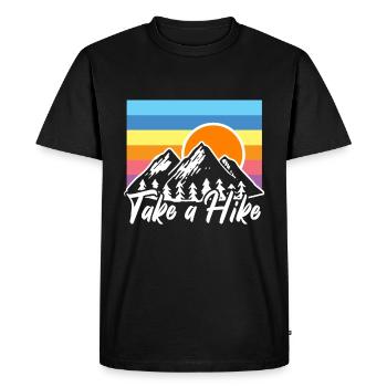 Hiking Hike - Men's Premium Organic T-Shirt - black - Front - Nico (187cm)