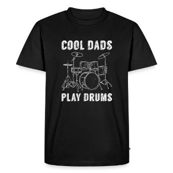 Père tambour - T-shirt Premium bio Homme - noir - Devant - Nico (187cm)