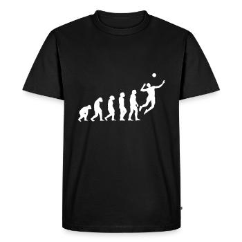 Evolution du volleyball - T-shirt Premium bio Homme - noir - Devant - Nico (187cm)