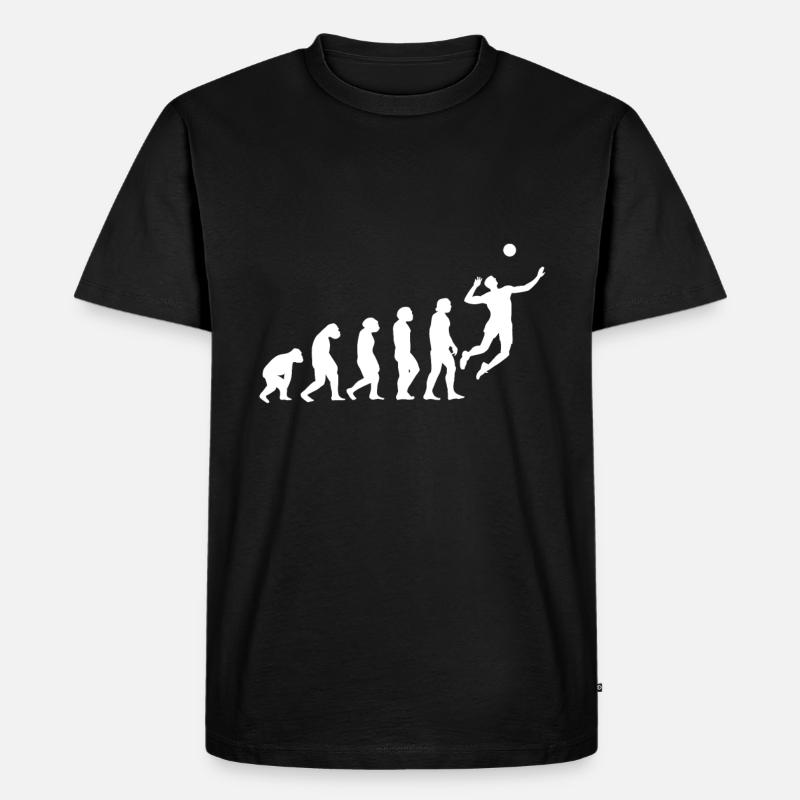 Volleyball Evolution - Männer Premium Bio T-Shirt - Schwarz