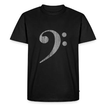 Clef basse - T-shirt Premium bio Homme - noir - Devant - Nico (187cm)