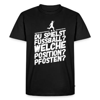 Football Funny Cool Sayings Post - T-shirt Premium bio Homme - noir - Devant - Nico (187cm)