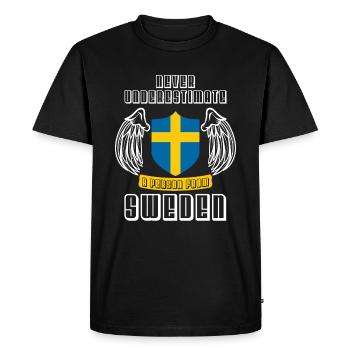 Suède - T-shirt Premium bio Homme - noir - Devant - Nico (187cm)