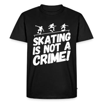 Skate Skater Skate Skate Skate Crime - T-shirt Premium bio Homme - noir - Devant - Nico (187cm)