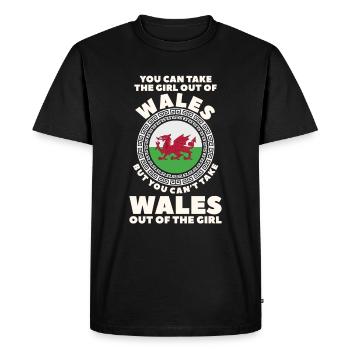 Pays de Galles - T-shirt Premium bio Homme - noir - Devant - Nico (187cm)
