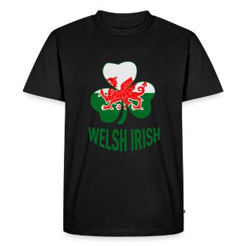 Pays de Galles Irlande - T-shirt Premium bio Homme - noir - Devant - Nico (187cm)