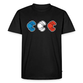 France - T-shirt Premium bio Homme - noir - Devant - Nico (187cm)