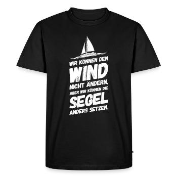 Segeln Segelboot Segelsport Segler Wind - Männer Premium Bio T-Shirt - Schwarz - Vorne - Nico (187cm)