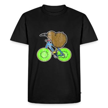 New Zealand kiwi - Men's Premium Organic T-Shirt - black - Front - Nico (187cm)