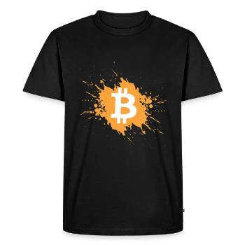 Bitcoin crypto-monnaie crypto couleur blob - T-shirt Premium bio Homme - noir - Devant - Nico (187cm)