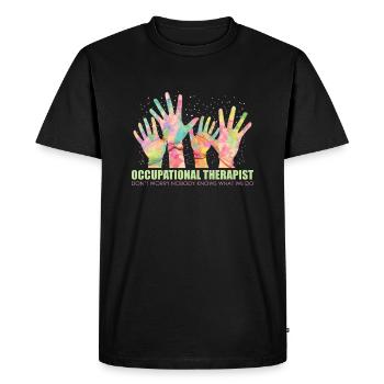 Travail en ergothérapie - T-shirt Premium bio Homme - noir - Devant - Nico (187cm)