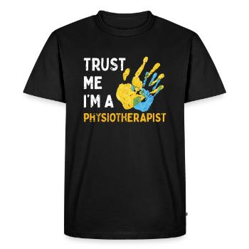 Physiotherapy Trust - Men's Premium Organic T-Shirt - black - Front - Nico (187cm)