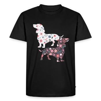 Chien de teckel - T-shirt Premium bio Homme - noir - Devant - Nico (187cm)