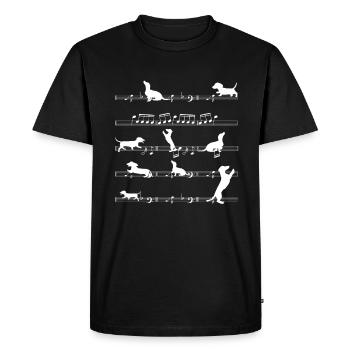Musicien teckel - T-shirt Premium bio Homme - noir - Devant - Nico (187cm)