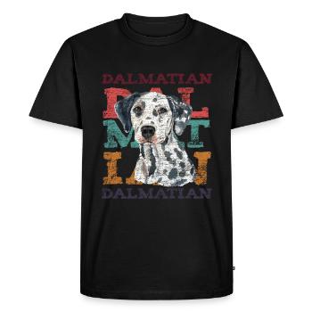 dalmatien - T-shirt Premium bio Homme - noir - Devant - Nico (187cm)