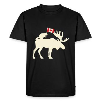 Canada flag - Men's Premium Organic T-Shirt - black - Front - Nico (187cm)