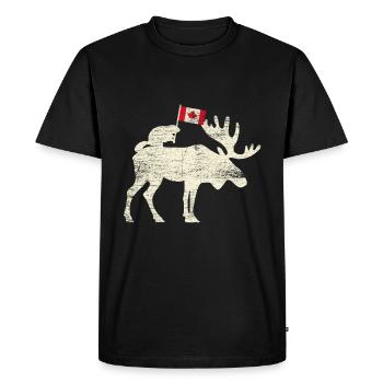 Canada Canadian Flag - Men's Premium Organic T-Shirt - black - Front - Nico (187cm)