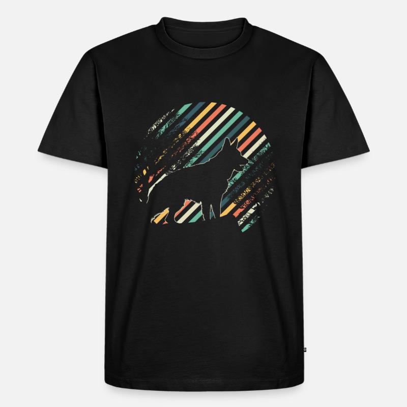 Deutscher Schäferhund Hund - Männer Premium Bio T-Shirt - Schwarz