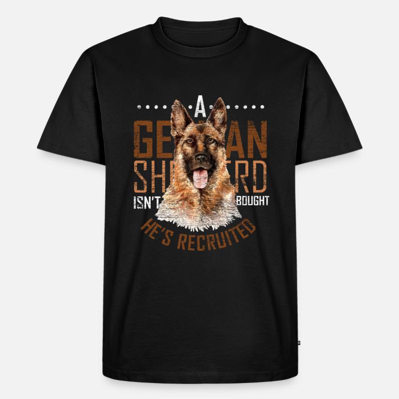 Schäferhund - Männer Premium Bio T-Shirt - Schwarz