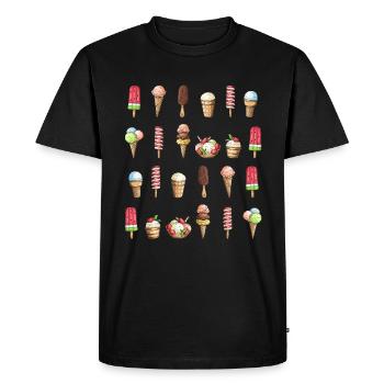 Glace glace - T-shirt Premium bio Homme - noir - Devant - Nico (187cm)