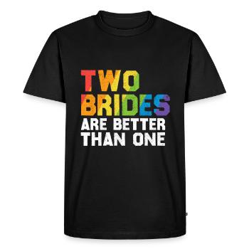Mariage gay LGBT - T-shirt Premium bio Homme - noir - Devant - Nico (187cm)