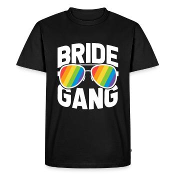 Mariage gay mariée - T-shirt Premium bio Homme - noir - Devant - Nico (187cm)