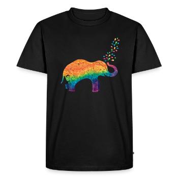 elephant - Men's Premium Organic T-Shirt - black - Front - Nico (187cm)