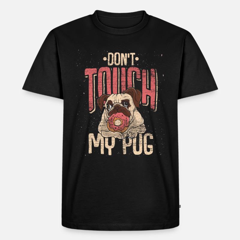 Mops Schatz - Männer Premium Bio T-Shirt - Schwarz