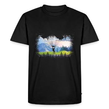 Parapente Sports de Plein Air - T-shirt Premium bio Homme - noir - Devant - Nico (187cm)