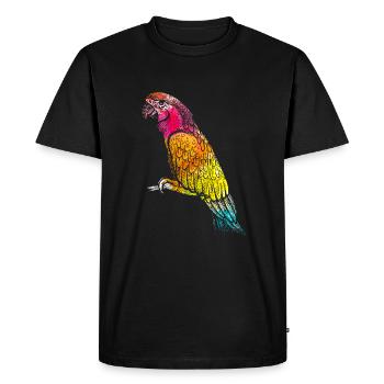 Animal perroquet - T-shirt Premium bio Homme - noir - Devant - Nico (187cm)