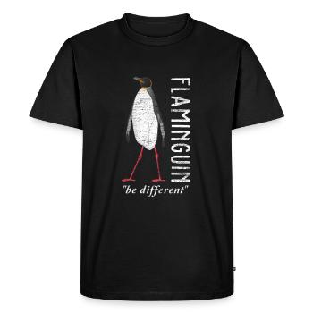 manchot - T-shirt Premium bio Homme - noir - Devant - Nico (187cm)