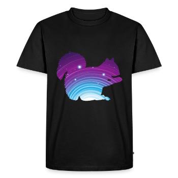 Écureuil animal - T-shirt Premium bio Homme - noir - Devant - Nico (187cm)