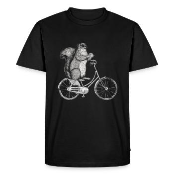 écureuil - T-shirt Premium bio Homme - noir - Devant - Nico (187cm)