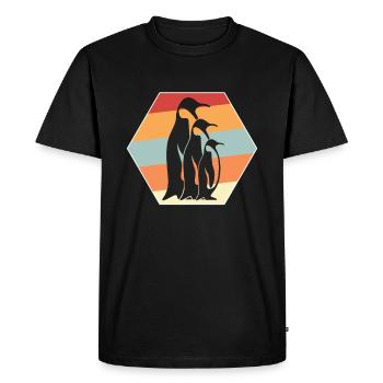 manchot - T-shirt Premium bio Homme - noir - Devant - Nico (187cm)