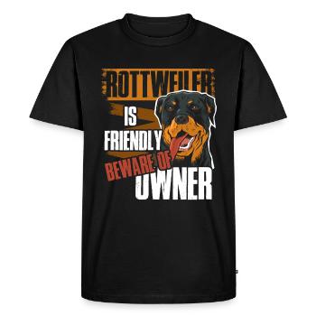 Rottweiler propriétaire - T-shirt Premium bio Homme - noir - Devant - Nico (187cm)