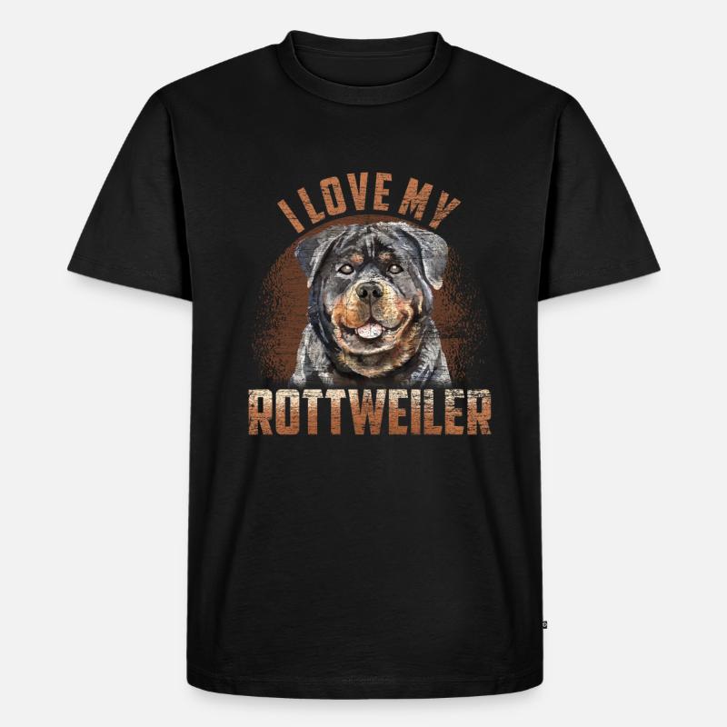Rottweiler Leidenschaft - Männer Premium Bio T-Shirt - Schwarz