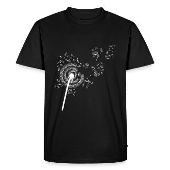 Violin Pusteblume - Men's Premium Organic T-Shirt - black - Front - Nico (187cm)