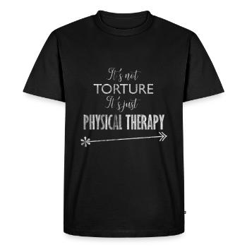 Physiotherapy Patient Torment - Men's Premium Organic T-Shirt - black - Front - Nico (187cm)