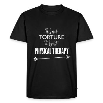 Physiothérapie Douleur - T-shirt Premium bio Homme - noir - Devant - Nico (187cm)