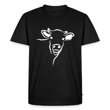 Ferme de vache - T-shirt Premium bio Homme - noir - Devant - Nico (187cm)
