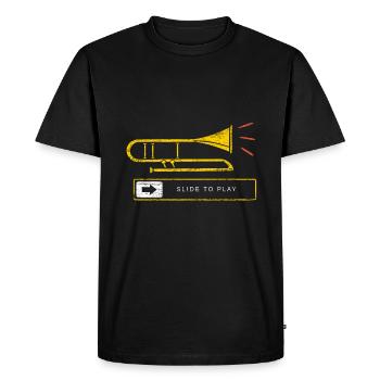 Trombone instrument - Men's Premium Organic T-Shirt - black - Front - Nico (187cm)