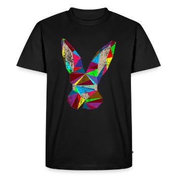 lièvre - T-shirt Premium bio Homme - noir - Devant - Nico (187cm)